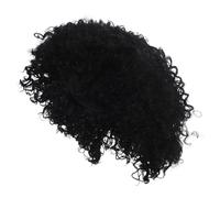 FRCOLOR Pelucas de Mujer Negra Corta Rizada Pelucas Sinteticas para Cosplay Fiesta de Halloween Afro Negras para Mujer