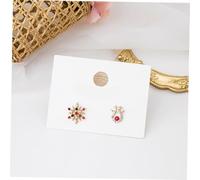 FRCOLOR Pendientes Asimétricos de con Incrustación de Circonitas Pendientes Pequeños para Mujer Diseño Creativo Navideño Joyería Elegante para