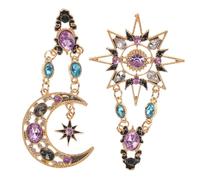 FRCOLOR Pendientes de Asimétricos Coloridos para Mujer Largos Forma de Joyería de Aleación Pendientes Colgantes de Diseño Único Perfectos para y