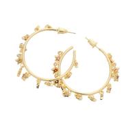 FRCOLOR Pendientes de Estrella de Cinco Puntas Colgantes Bohemios Coloridos Pendientes Elegantes para Mujeres y Niñas Moda de Aro Dijes de Estrella