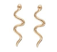 FRCOLOR Pendientes de Serpiente Dorados para Mujer Diseño Geométrico Torcido Aretes Pequeños y Modernos Joyería Elegante para Fiestas y Uso Diario