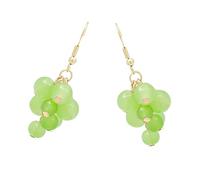 FRCOLOR Pendientes Delicados de Uva Hechos Mano Pendientes de Moda para Mujer Joyería Bohemia con Diseño de Racimo de Frutas Accesorios de Bisutería Novedosos y Encantadores