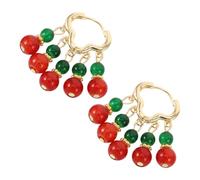 FRCOLOR Pendientes Grandes para Mujer Estilo Palacio Chino Ligeros de Aleación de Zinc Aretes Colgantes Vintage con Cuentas Joyería Retro para Fiestas y Uso Diario