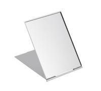 Frcolor - Pequeño espejo portátil de viaje, compacto, espejo de bolsillo para acampada, para afeitarse y maquillarse, plateado