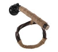 FRCOLOR Percha de Madera Ventosa para Pájaros Pequeños, Juguete Interactivo de Cuerda y Plataforma de Juego para Aves de Todos los Tamaños