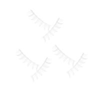 FRCOLOR Pestañas Postizas Naturales Blancas Para Cosplay Maquillaje y Representaciones 3 Pares Para Fiestas y Carnaval