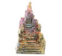 FRCOLOR Piedra En Bruto De Cristal De Bismuto Espécimen De Cristal Esfera De Muestra Piedra De Malaquita Cruda Decoración Racimo De Cristales De Azurita Mineral Obra De Arte