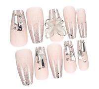 FRCOLOR Piezas De Uñas Clíper Pegamento De Uñas Clavos Falso Encantos Juego De Uñas Accesorios Pegatinas Punta De La Uña Tijeras Cortaúñas Equipo Gel Pegamento En Las Uñas Resina