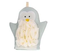 FRCOLOR Pingüino En Toalla De Baño Cuidado Guantes Piel Agente De Mudanzas Gel De Baño Depurador Corporal Exfoliante Guante De Esponja Para Fregar Productos Mitón Fibras Vegetales