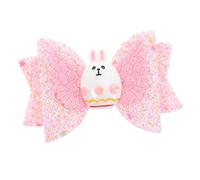 FRCOLOR Pinza Pelo De Conejito De Pascua Brillante Lazos De Lentejuelas Horquilla Decorativa Para Fiestas De Pascua y Cumpleaños Para Niñas