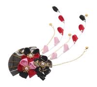 FRCOLOR Pinza Pelo Estilo Japonés Con Borlas Accesorios De Flores Para Cabello En Bodas y Cosplay Diseño Tradicional Tipo Kimono Para Decoraciones Navideñas y Disfraces Hanfu