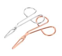 FRCOLOR Pinzas de Acero Inoxidable y Depilación Cómoda para Cejas y Pestañas 2 Piezas Mango de Tijera Ergonómico y Tamaño Portátil para Uso Diario en Mujeres