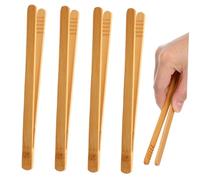 FRCOLOR Pinzas de Bambú para Motricidad Fina Niños y Niñas, Tamaño Pequeño, Herramienta Educativa Montessori, Aptas para Entrenamiento de Agarre y Habilidades Motoras, Uso en Guardería