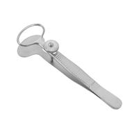 FRCOLOR Pinzas de Precisión para Glándulas de Meibomio de Acero Inoxidable, Herramienta Masajeadora de Párpados Mediana, Cuidado Ocular para Ojos Secos y Pestañas, Masajeador Cuidado