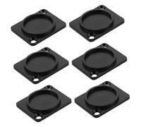 FRCOLOR Placas Ciegas Metálicas Para Montaje Panel Xlr, Tapa Antipolvo Para Conectores De Chasis De Audio, 6 Piezas Para Protección De Conectores Equipo De Audio Profesional
