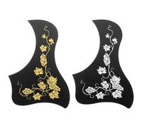 FRCOLOR Placas Protectoras Para Guitarra Acústica De 41 Pulgadas, Golpeadores De Pvc Colores Dorado y Plateado, Kit De 2 Piezas Antiarañazos Para Protección Eficaz