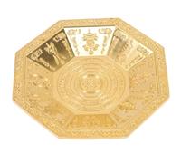 FRCOLOR Plato de Humo Budista Octogonal de Hierro Dorado, Plato Versátil para Ofrendas y Ceremonias Religiosas, Bandeja Estable para Templo y Decoración del Hogar
