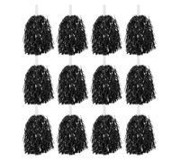 FRCOLOR Pompones para Animadoras Asa Ergonómica Negro 20 G Mini Tamaño Antideslizante para Niños y Adultos Accesorios de Espíritu de Equipo para Eventos Deportivos y Fiestas 12 Unidades