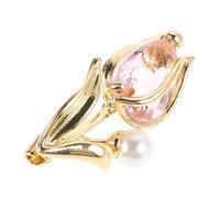 FRCOLOR Pon De Flores De Perlas De Circón De Tulipán De Tulipán Para Mujeres Broche De Flores De Joyería De De Imitación Brillante Para Bodas Fiestas Y Ropa Diaria