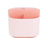 FRCOLOR Porta Cubiertos Rosa Multifuncional Drenaje, Caja de Almacenamiento de Palillos en Material Pp y Abs para Utensilios de Cocina en Encimera