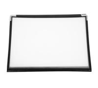 FRCOLOR Porta Menús Comerciales para Restaurante y Hotel, Libro de Portada de Menú 6 Páginas y 12 Caras, Color Negro Costura Simple, Cubierta Resistente para Carta de Vinos y Bebidas,