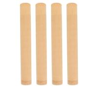 FRCOLOR Portacepillos de Dientes de Bambú Portátil para Viaje, Estuche Ligero a Prueba de Polvo para 4 Cepillos, Contenedor Compacto para Camping, Hotel y Uso en Baño