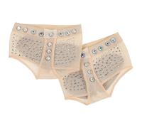 FRCOLOR Protector Planta para Danza del Vientre con Rhinestones Medias de Poliéster Duraderas y Cómodas Talla S para Práctica y Uso Diario