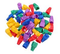 FRCOLOR Protectores de Cables Ethernet Cat5 Cat6 Cat7 para Red, Fundas Antipolvo Mixtas 50 Unidades,Organizador de Cables,protección de Conectores para Uso Electrónico Color Aleatorio