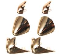 FRCOLOR Protectores de Punta Metálicos Dorados 3 Pares Accesorios Elegantes y Delicados para Reparar y Cambiar Estilo de Zapatos Puntiagudos para Tacones Altos