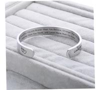 FRCOLOR Pulsera De Acero De Titanio Rápido Delicado Chicas Brazalete Moda Carta Hija Pulseras Para Niñas Pulsera Del Alfabeto Pulsera Simple Pulsera De Acero Inoxidable Plata