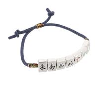FRCOLOR Pulsera De Hilo Trenzado Para Hombre Pulsera Con Dijes De Mahjong Pulsera Con Nombre Pulsera Con Cuentas De Mahjong Pulsera Con Código De Mahjong Pulseras Gruesas Para
