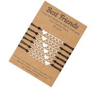 FRCOLOR Pulseras Amistad Dijes, Pulseras Ajustables para Chicas Adolescentes, Estilo Minimalista y Elegante, Ideales para Regalos entre Hermanas y Actividades Diarias