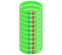 FRCOLOR Pulseras de Silicona para Fútbol México 10 Unidades, Diseño Bandera Nacional, Resistentes al Agua y Sudor, Pulseras Deportivas para Fanáticos en Eventos y Celebraciones