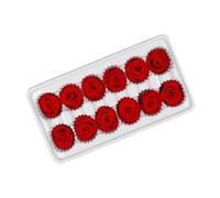FRCOLOR Ramo de Rosas Inmortales Decorativas Color Rojo, 12 Piezas de Plástico, Flores Duraderas para Decoración de Bodas y Fiestas
