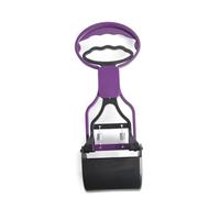 FRCOLOR Recogedor para Excrementos de Mascotas Mango Extra Largo y Alta Dureza, Herramienta de Limpieza de PP Púrpura para Recoger Heces de Perros y Gatos en Exteriores