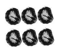 FRCOLOR Redecilla de Malla Elástica Pelo para Mujer 6 Piezas Tamaño Grande 9,5 Cm Cordón Ajustable Transpirable para Empleados Bancarios, Azafatas y Bailarinas