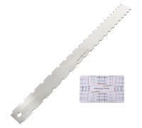 FRCOLOR Regla para Medir Cuerdas de Guitarra y Mástil de Acero Inoxidable 2 Piezas Bordes Dentados y Escala Fina para Mantenimiento y Ajuste de Guitarras Acústicas y Color Color Aleatorio