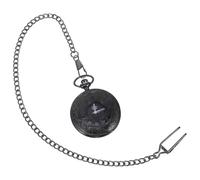 FRCOLOR Reloj De Bolsillo Cadena Gruesa Diseño Steampunk Números Doble Pantalla