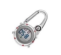 FRCOLOR Reloj de Cuarzo con Mosquetón para Actividades al Aire Libre, Brújula y Función Iluminada