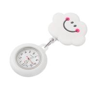 FRCOLOR Reloj De Enfermera Telescópico Colgante Diseño De Muñeca, Material Seguro y Resistente, Tamaño Compacto, Adecuado para Profesionales De Salud y Uso Exámenes, Color Blanco, Modelo Suave
