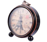 FRCOLOR Reloj Despertador Vintage de Mesa Escala de Clara, Material de Hierro y Vidrio, Diseño Práctico y Elegante para Uso Diario en Mesita de Noche