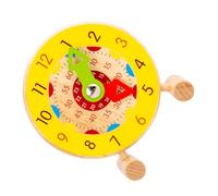 FRCOLOR Reloj Educativo De Madera para Enseñar Juguete Cognitivo del Reloj De Madera Mini De Aprendizaje para Edad Temprana Juguetes Educativos De Coloridos Aprendizaje Casa Escuela