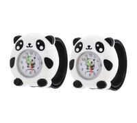 FRCOLOR Reloj Flexible De Silicona para Niños, 2 Unidades Diseño De Panda, Dial y Fácil De Leer, Adecuado para Estudiantes y Uso Diario