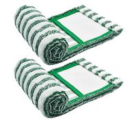 FRCOLOR Repuestos para Mopa Plana de Microfibra 2 Piezas, Paños de Recambio Lavables y Reutilizables para Trapeador Húmedo y Seco, Color Verde Oscuro, Limpieza Eficaz para Suelos