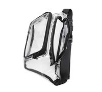 FRCOLOR Riñonera Transparente Resistente Al Desgaste Pvc, Bolsa Deportiva Para Exteriores, Bolso De Cintura Unisex Para Fitness, Jogging y Ciclismo, Negra