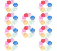 FRCOLOR Rodajas de Conchas Naturales Transparentes 100 Piezas, Accesorios Colgantes para Joyería Diy, Cuentas Redondas Mixtas de Colores para Manualidades, Decoración de Campanas de