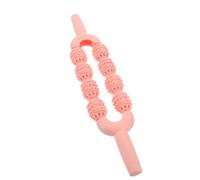 FRCOLOR Rodillo de Masaje Deportivo para Pantorrillas Portátil Color Rosa Sakura, Masajeador Manual de Tejido Profundo 8 Ruedas Texturizadas para Yoga y Recuperación Muscular