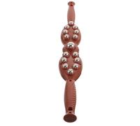 FRCOLOR Rodillo de Masaje Manual para Espalda y Cuello con Bolas de Acero, Bastón Portátil Ergonómico para Alivio Muscular, Herramienta Multifuncional de Masaje Terapéutico