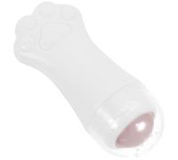 FRCOLOR Rodillo Facial Masajeador de Tejido Forma de Pata de Gato, Rodillo para Ojos y Hinchazón, Bolas de Cuarzo Rosa Claro, Herramienta Compacta para Cuidado Facial Diario