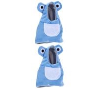 FRCOLOR Ropa de Loro para pájaros, Ropa Abrigada para Mascotas, Juguetes para Mascotas, con Capucha, Disfraz Volador, Chaqueta de Navidad con Sombrero, Abrigo de Invierno, pájaros, 2 Unidades